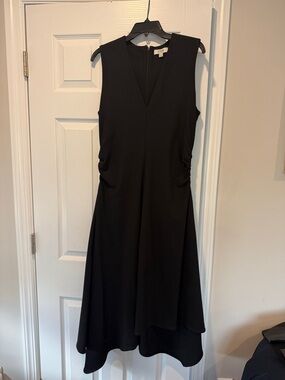 COS Black Sleeveless High-Low V-Neck Dress